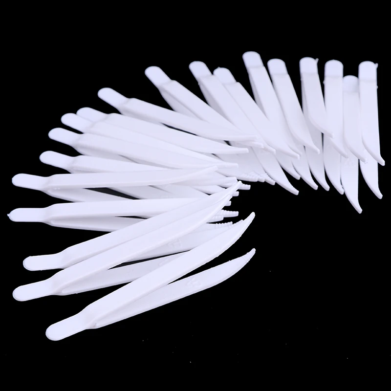 20 sztuk nowe gorące jednorazowe pęsety plastikowe medyczne małe koraliki kleszcze dla rzemiosła DIY tworzenia biżuterii losowy kolor hurtownia