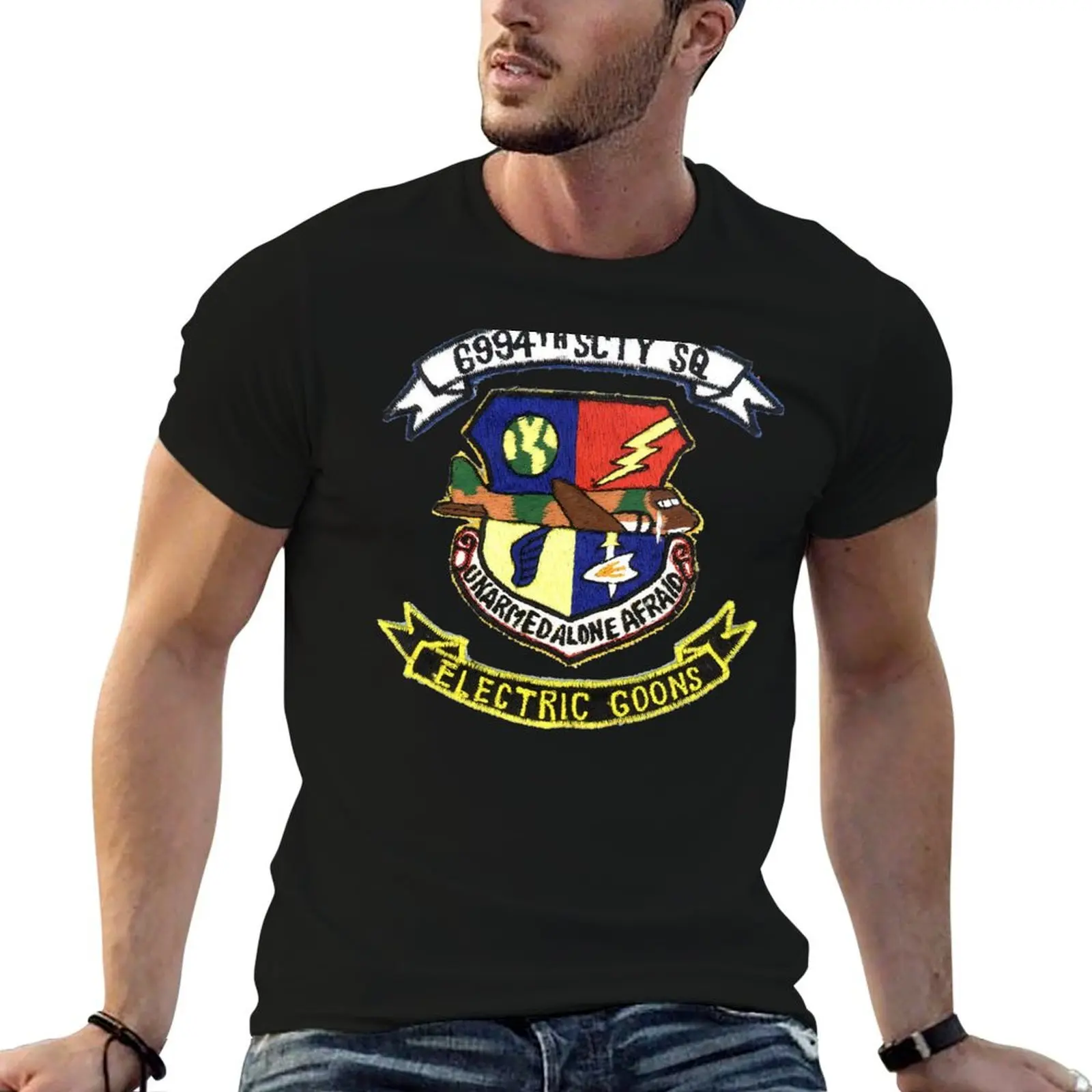 

6994TH SECURITY SQUADRON T-Shirt anime tshirt t shirts for man cotton black cotton t-shirt plain for man package T-shirt