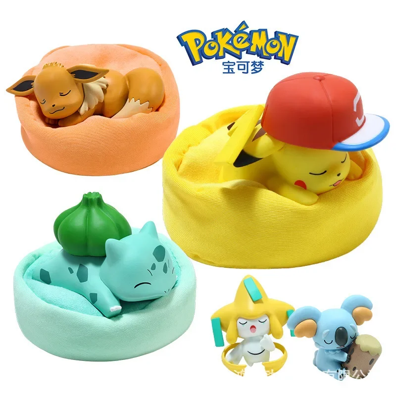 Pokémon Action Figure Dolls, Sleep Starry Dream Series, Pikachu, Jirachi, Eevee, Komala, Snorlax, Cartoon Birthday Gift Brinquedos