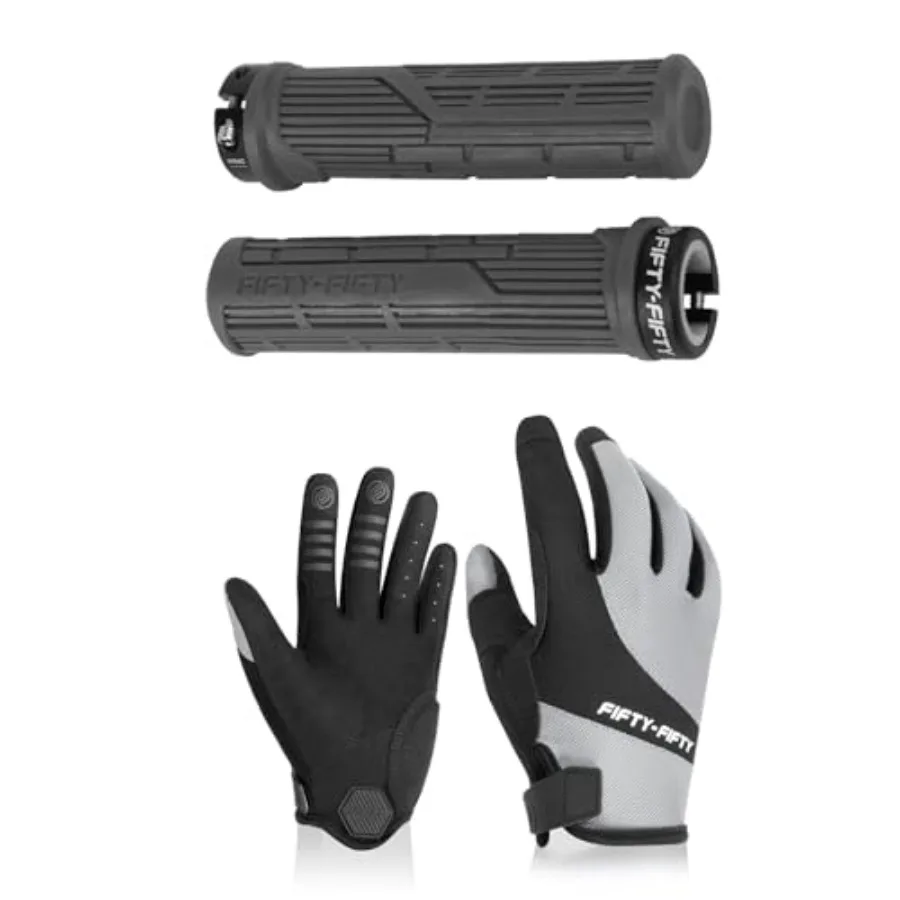 

Mountain Bike Gloves for Men Women Full Finger Pad Cycling Glove Mountain Bike Grips Single Lock-on MTB Handlerbar Grips