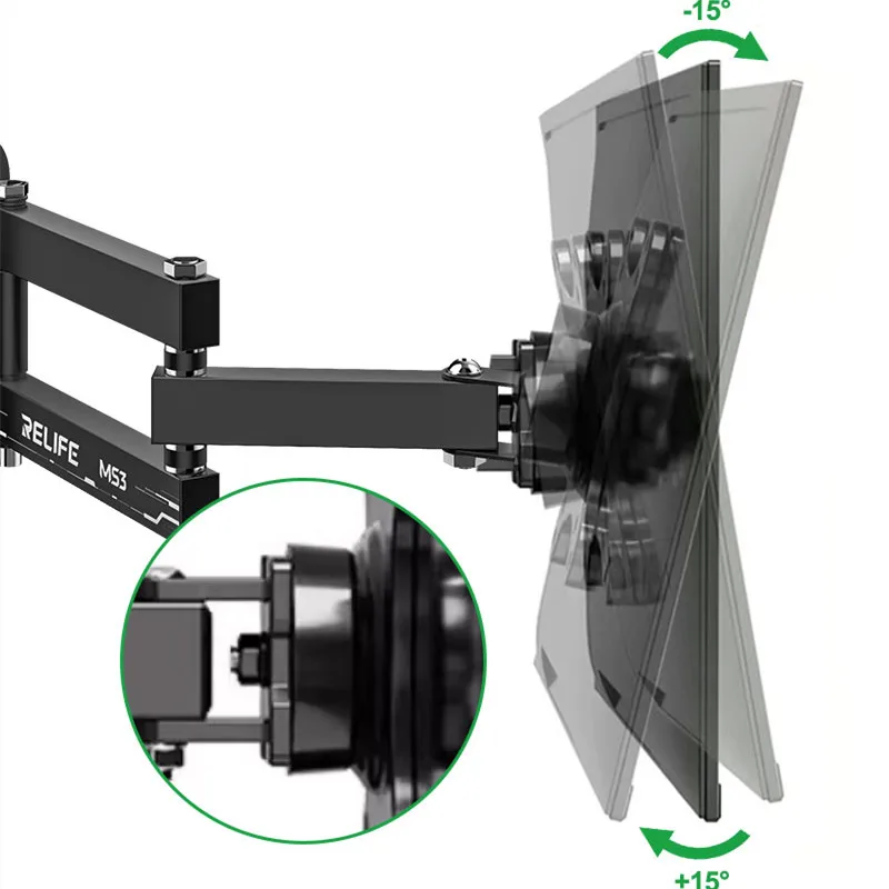 

РЕЛИФ МС3 360° ° Горизонтальный и вертикальный поворотный кронштейн для экрана 14-27 дюймов Цельная штамповочная утолщенная подставка для монитора панели