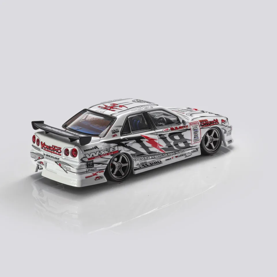 New In Stock Mortal 1:64 Nissan Gtr D1gp Blitz Er34 Alloy