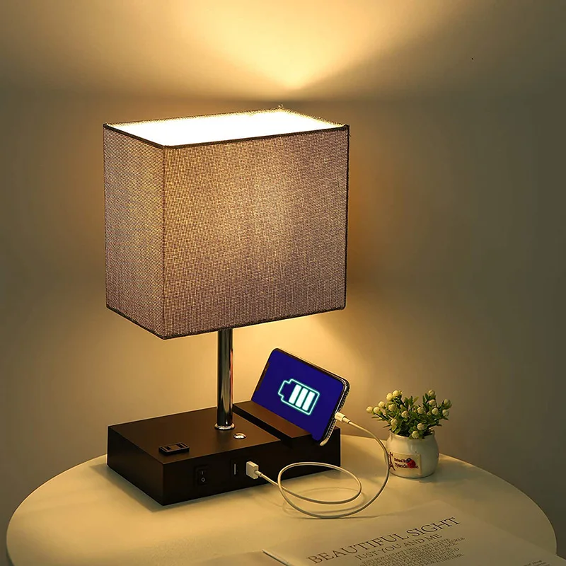 

Universal Fast Wood Multi Table Led Light Lamp Phone Bracket Mobile Holder Wireless USB Phone Chargers wooden table lamp