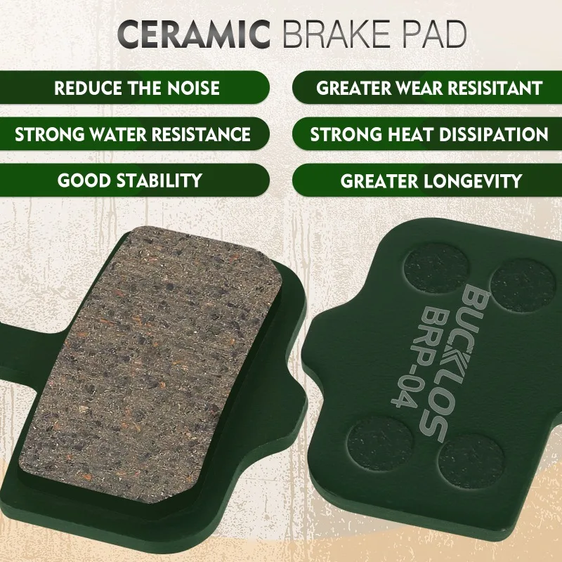BUCKLOS Ceramic Bike Brake Pads for SRAM LEVEL AVID ELIXIR Bicycle Hydraulic Brake Pad Heat Dissipation Bike Disc Brake Pad