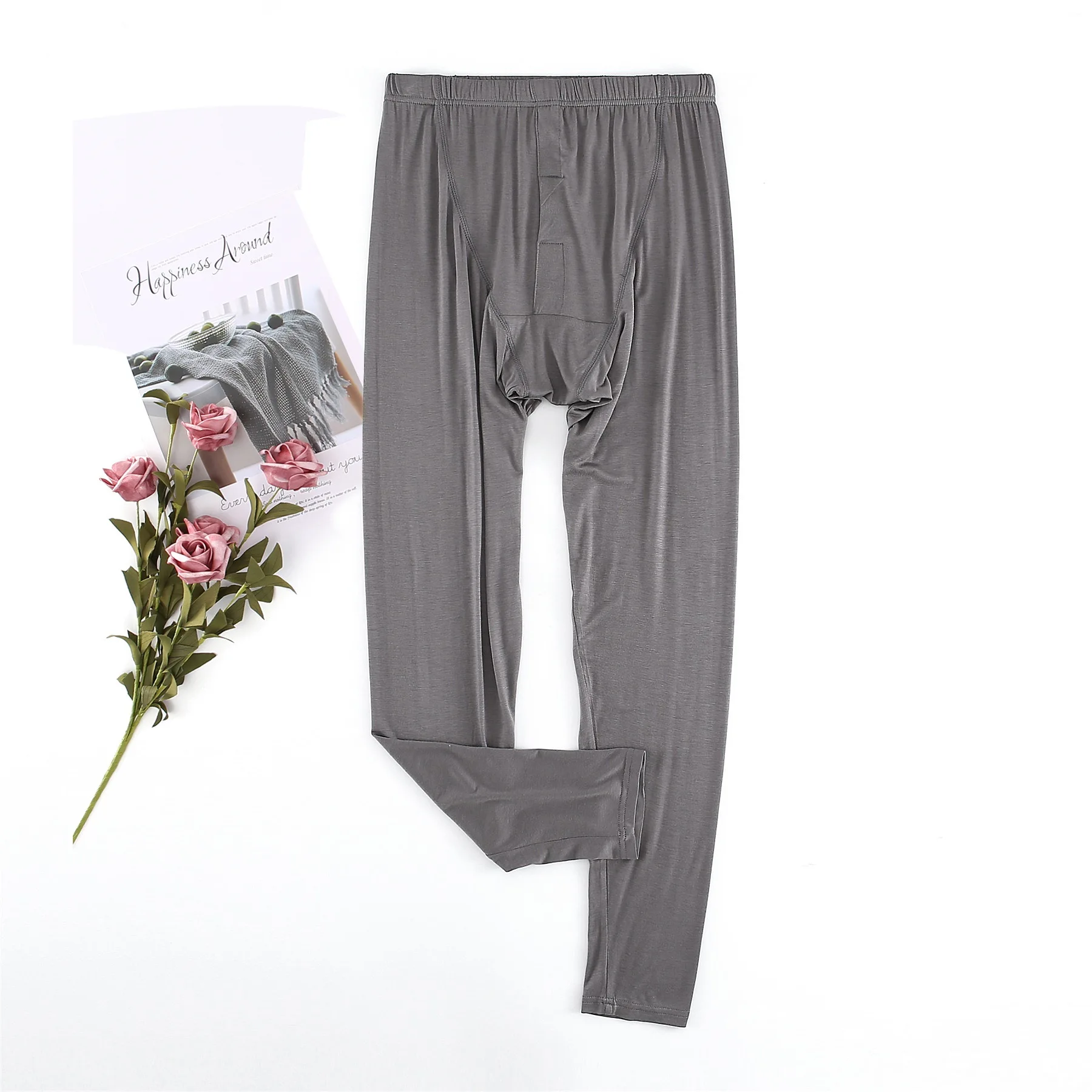 الرجال الخريف عرق السراويل مع بطانة حجم كبير فضفاضة تناسب منتصف العمر وكبار السن الحرارية سراويل منزلية غير رسمية بنطلون بيجاما