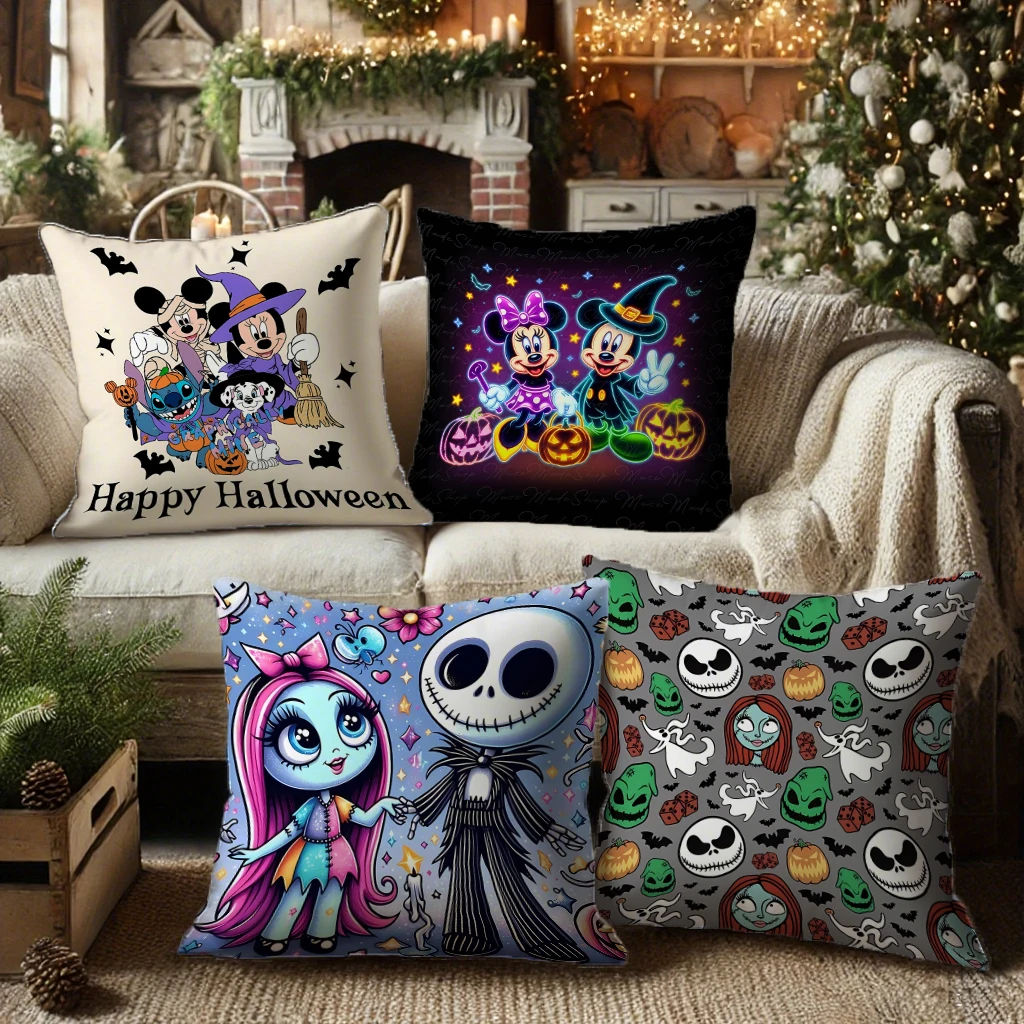 

Spooky and Adorable Halloween Pillow Covers: Disney and The Nightmare Before Christmas Designs! Sofa cushion cover,gift