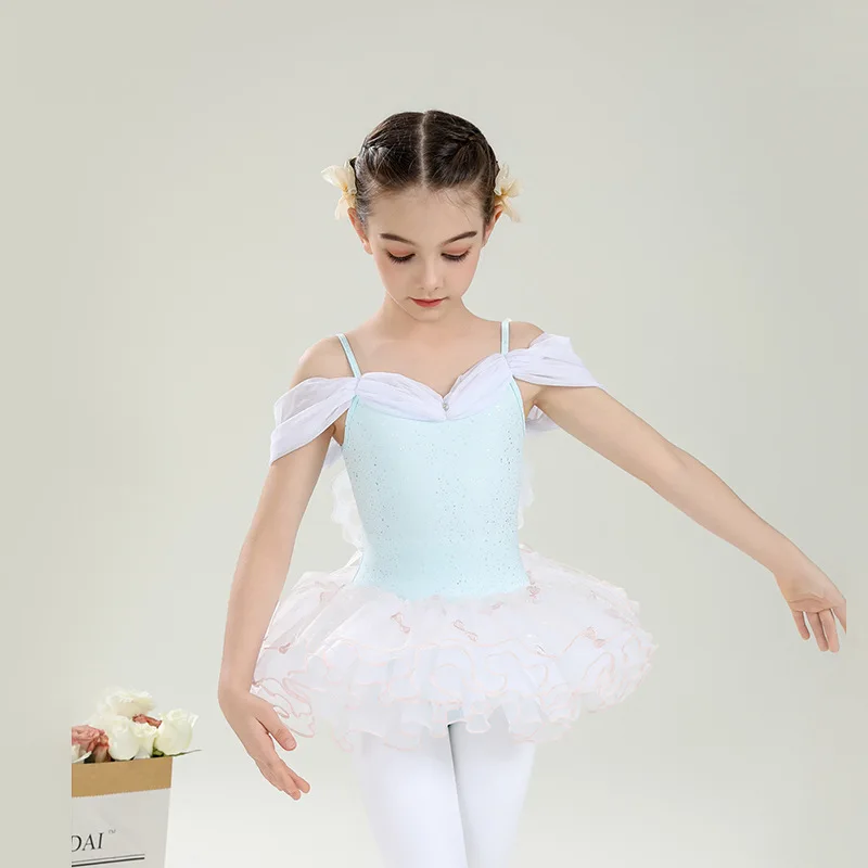 girl professional ballet tutu artistic skating suits classical dance tutu Stage clothes ballet mesh rhythmic gymnastics leotard