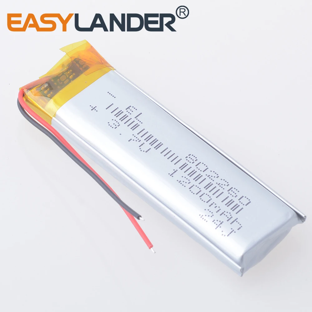 5PCS 3.7V 1200mAh Lipo Polymer Lithium Rechargeable Battery 802260 For MP3 GPS Navigator DVD Recorder Headset E-book Camera