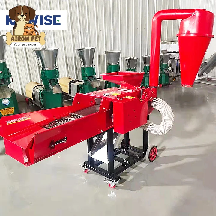 AIROW Electric Motor Chaff Cutter and Grinder Forage Chopper Grass Chopper Machine for Silage and Animal Feed