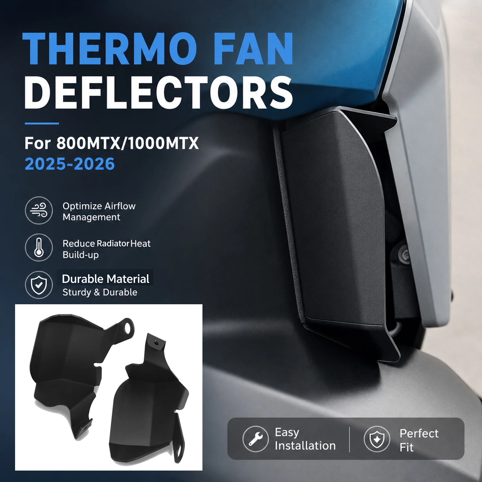 Motorcycle Spoiler Radiator Deflector Air Deflector Heat Dissipation Deflector For CF-MOTO 800MTX 1000MTX 2025 800 MT-X 2026