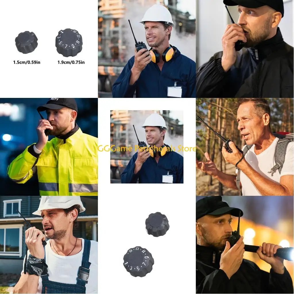 

U55B 1 Pair Volumes Channel Selection Knobs Suitable For PD530 PD560 PD580 PD700 PD780G Radios Communication Equipment Parts