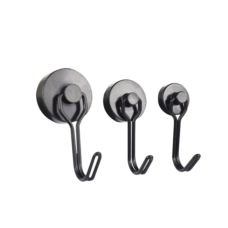 4/8pcs Multi-Purpose Heavy Duty Magnetic Hook Strong Neodymium Magnets Hooks Key Holder Hanger Home Organization And Storage