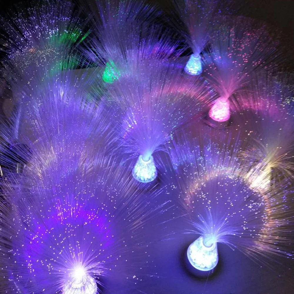 LED Fiber Optic Lights Multicolor Starry Sky Light for Holiday Wedding Party Centerpiece Fibra Optica LED Night Decor Lamp