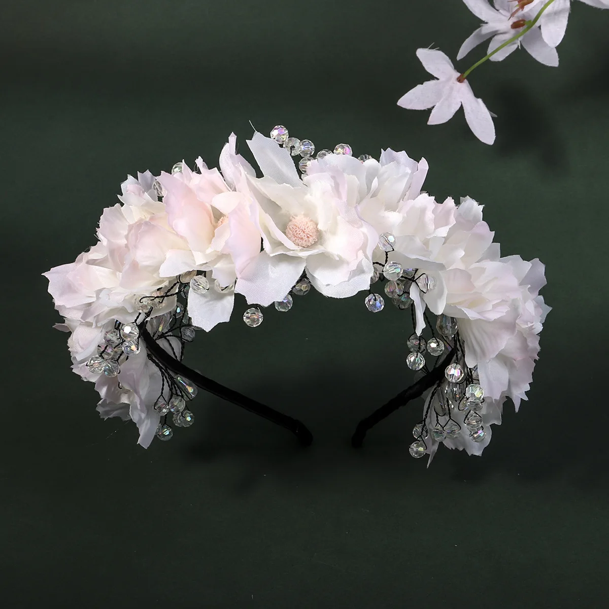 

Miallo Bohemian Crystal Flower Vines Crown Headband for Bride Wedding Hair Accessories Girls Floral Wreath Head Band Hairstyles