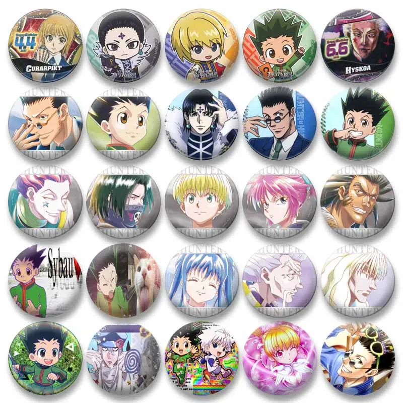 Japanese Anime Periphery Hunter X Hunter Brooch Retro Style Cartoon Badge Gon Hisoka Button Pins Hat Itabag Jewelry Accessories