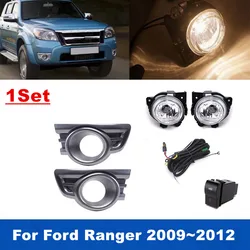 1Set Front Fog Lights Assembly Day Running Lights Available For Ford Ranger 2009 2010 2011 2012 With Wring and Switch