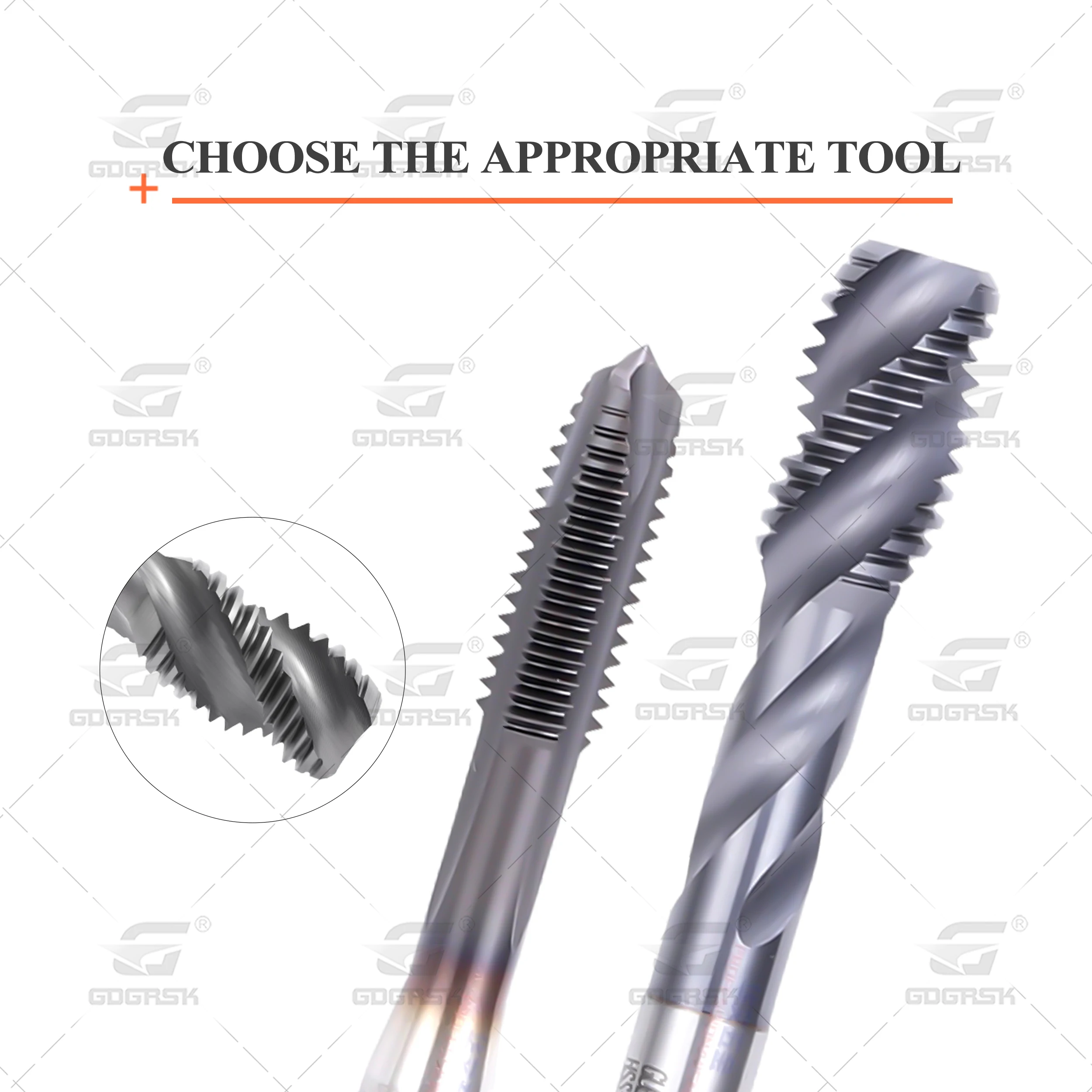 Grifo de torno CNC M3x0.5 M4x0.7 M20x2.5 serie 7777, grifo en espiral de acero inoxidable, alta dureza, cobalto que contiene grifo de punta serie 7778