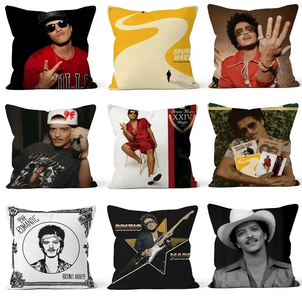 Singer Bruno Mars Hooligans Funk Soul Cushion Cover Throw Pillow Soft Short Plush Cozy Colorfast For Sofa Bedroom Home Decor
