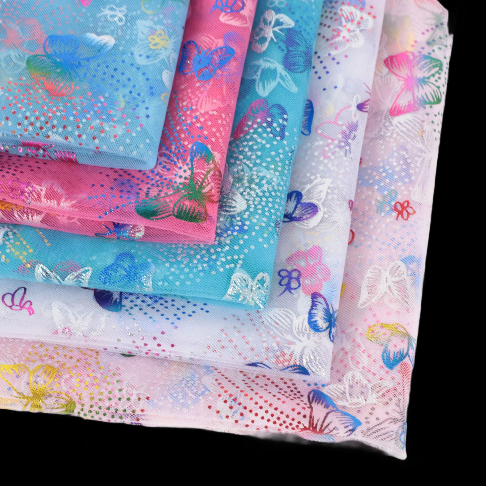 

Красочная многоцветная сетчатая пряжа с узором бабочки, горячее тиснение, сценическая композиция, костюм, подарочное украшение, мягкая сетчатая пряжа