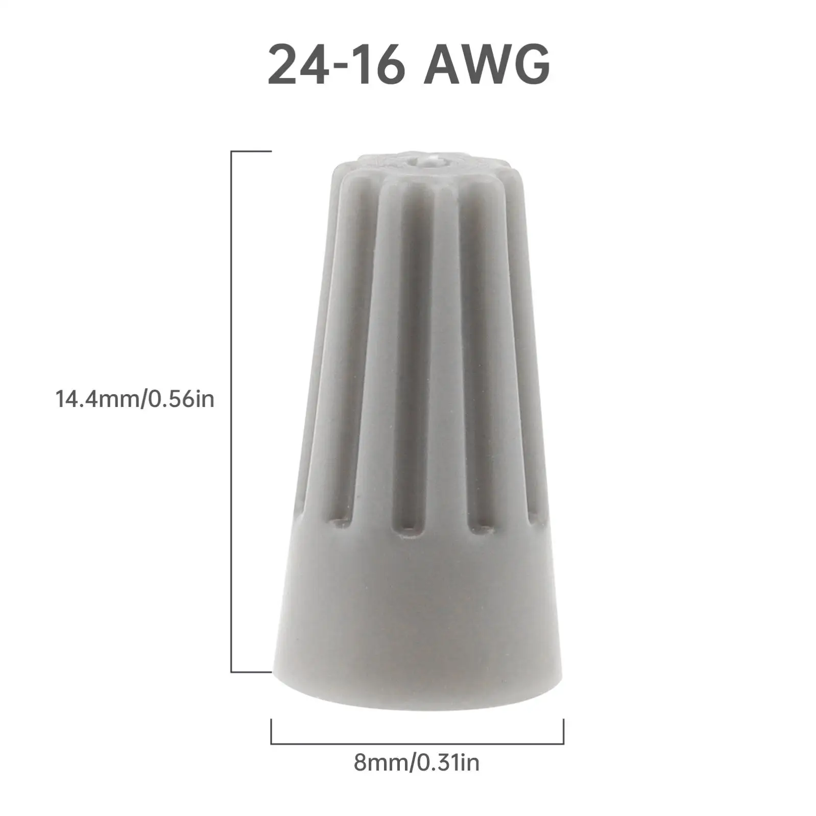 1000pcs P1 Gray Spring Terminal PP Wire End Caps AWG 22-16 Electrical Insulating Insert Twist Nuts Fast Quick Wire  Connector