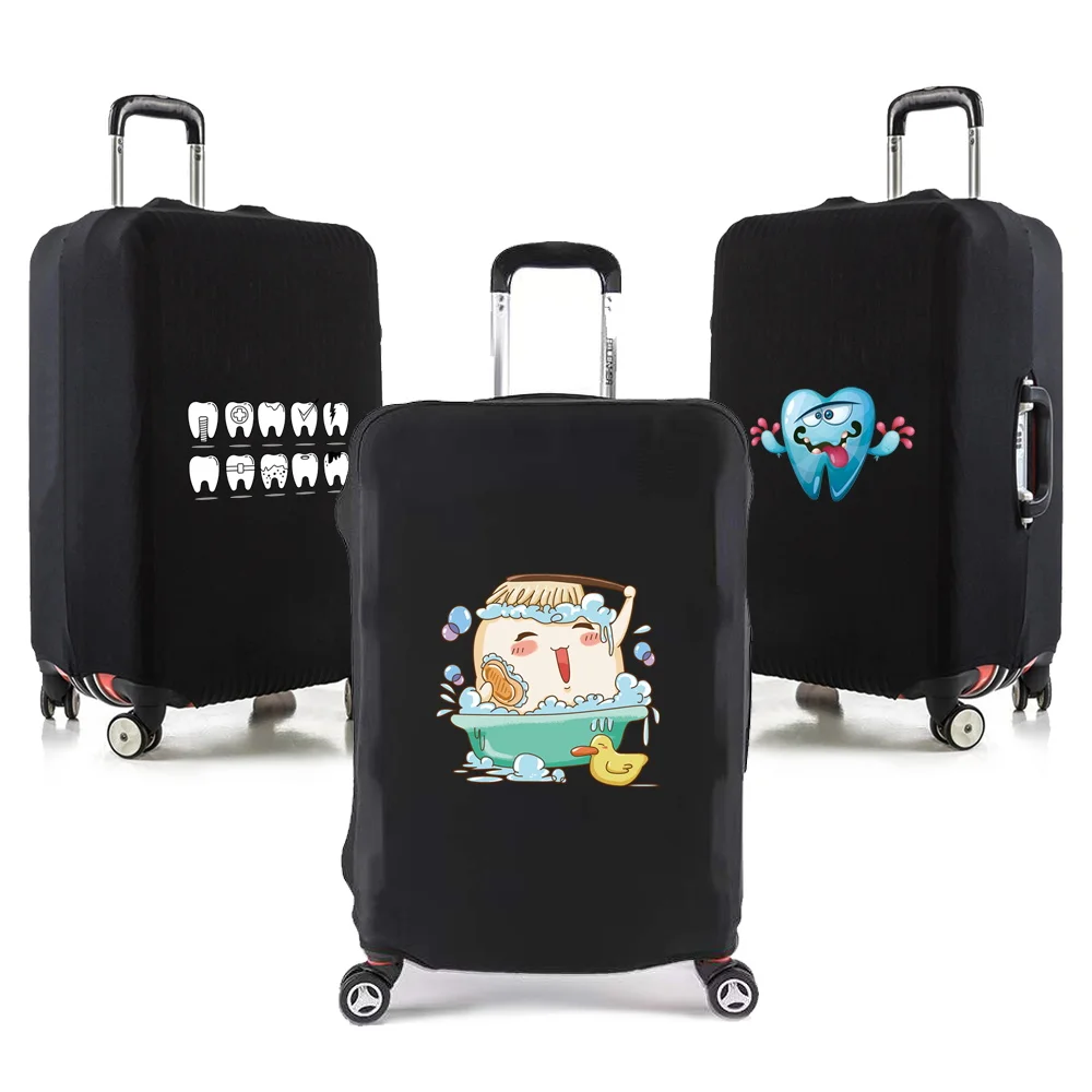 

Elastic Travel Luggage Protective Cover Teeth Print for 18-32 Inch Trolley Traveler Accessories Holiday Suitcase Protect Case