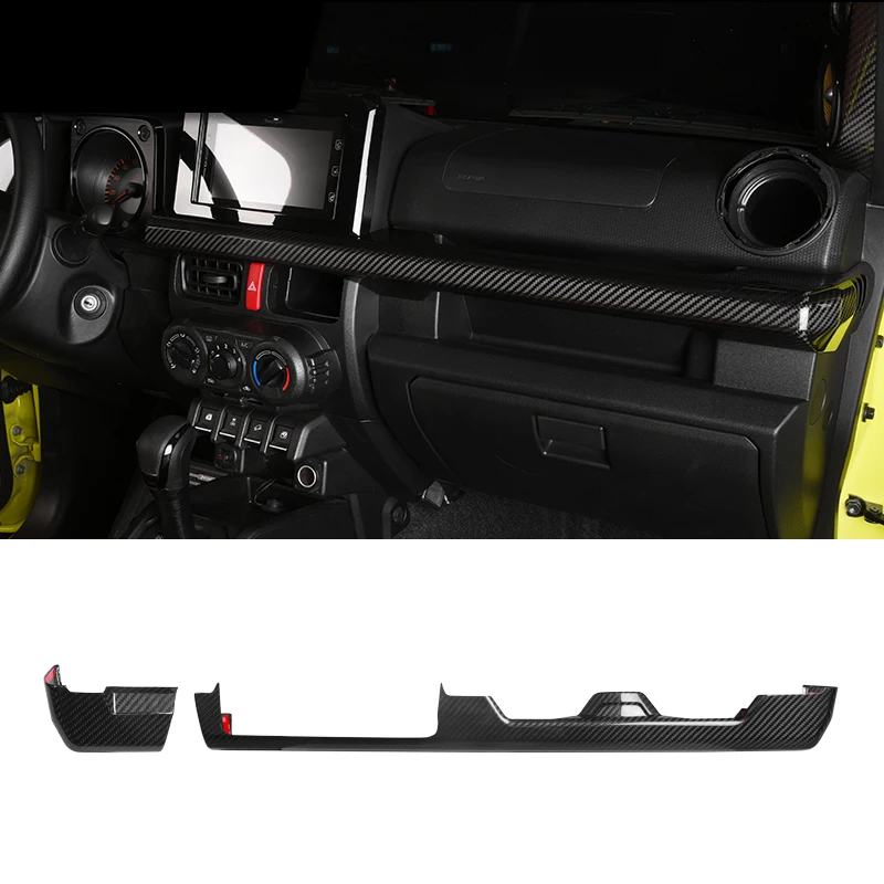 

Car Styling Dashboard Cover Car Center Console Trim 3D Carbon Fiber Stickers For Jimny JB64 JB74 Accessories