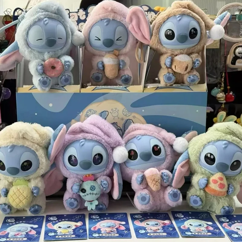 

Stitch Eat Something Before Sleep Blind Box Cute Stitch Vinyl Plush Doll Mystery Box Anime Figure Pendant Surprise Bag Toy Gift