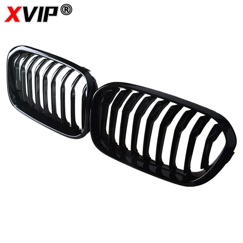 XVIP Car Kidney Replacement Front Grill For BMW F20 F21 118i 120i 125i 2015-2019 Racing Grills Gloss Black Grille Accessories