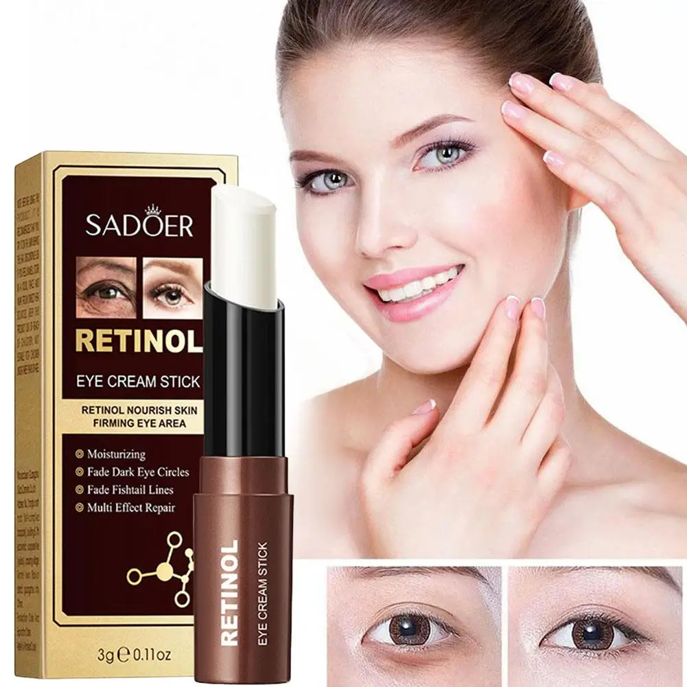 Retinol Eye Cream Stick Anti Dark Circles Under the Eye Products Eyes Cream Eyes Care Skin Moisturizing Firming J3K6