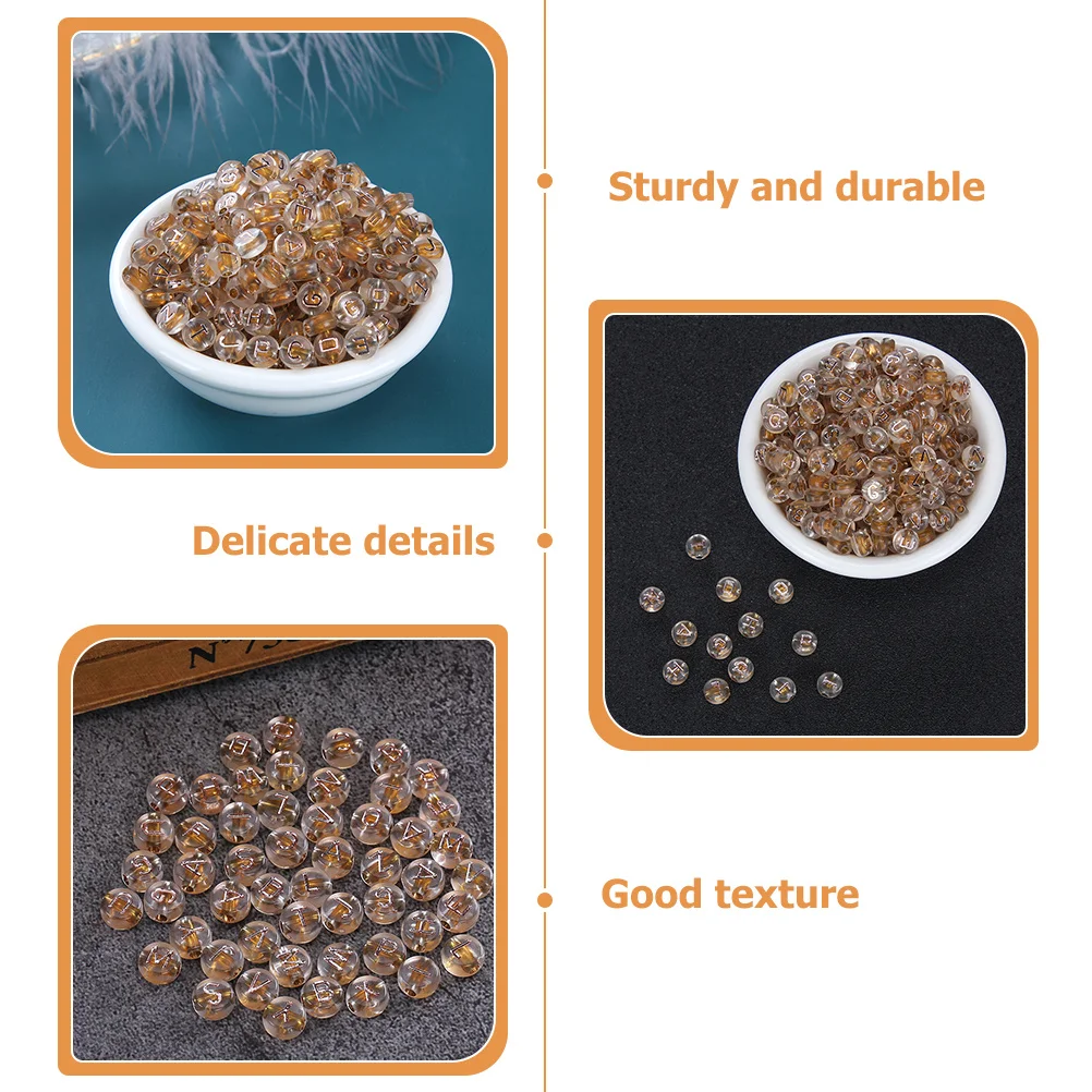 ลูกปัดอะคริลิคสำหรับทำสร้อยข้อมือ 4 ชิ้น 4 ถุง สำหรับงานฝีมือเด็ก ตกแต่งเครื่องประดับ ลูกปัดตัวอักษร อุปกรณ์ทำมือ