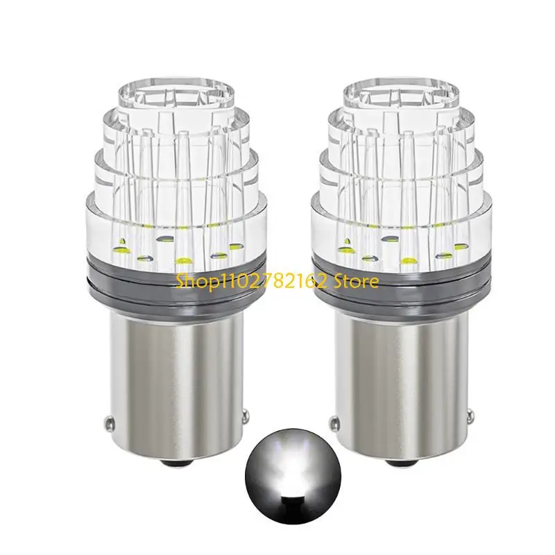 547B 1 Pair Motorbike Turn Lights LED Replacement Lamp Compact 6000K 2-Piece