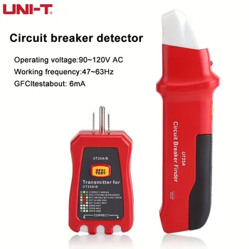 UNI-T UT25A Zestaw narzędzi do lokalizacji bezpieczników i tester gniazd diagnostycznych, AC 90-120V, wtyczka US, zasilany baterią 9V