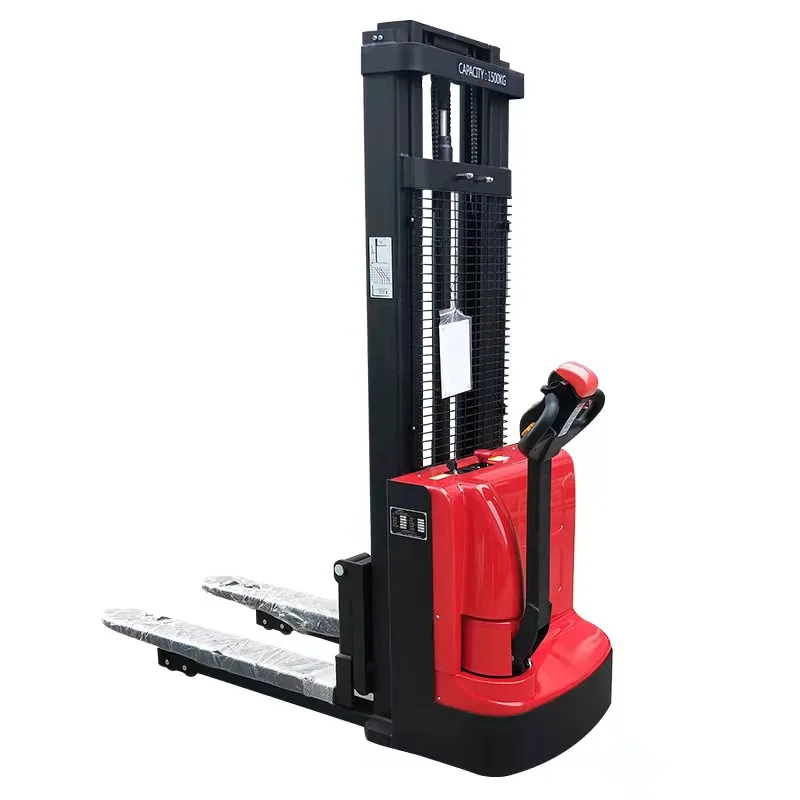 

1.5 Ton 3m Electric Walking Hydraulic Pallet Stacker Forklift for Warehouse Loading and Industrial Material Handling Pro