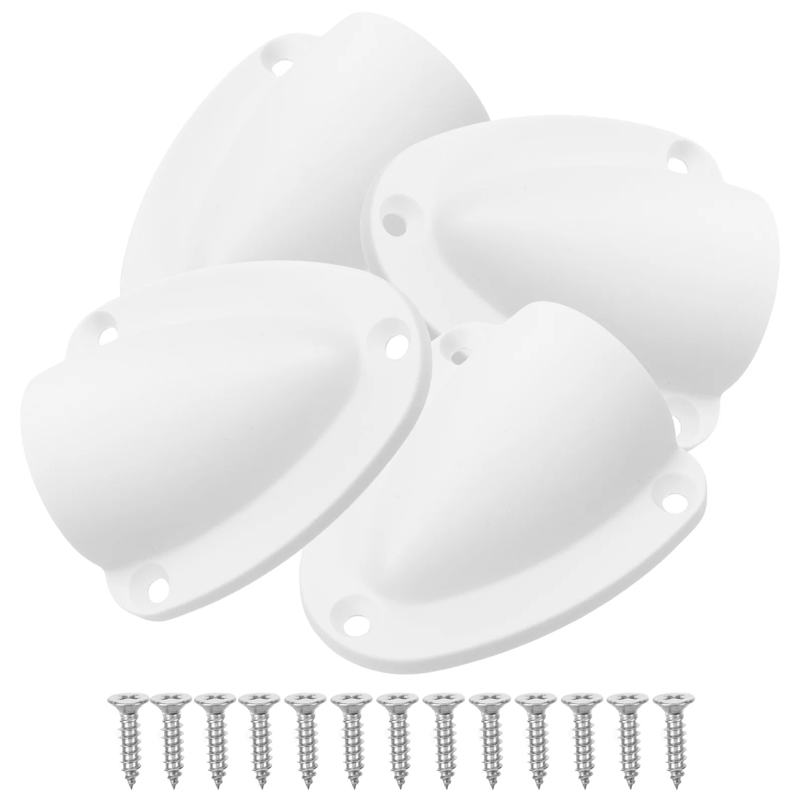 

4 Small Vent Covers 12 Screws for Boat Cable Airflow Yacht Wire Cover Plastic Metal Durable Stylish Compact Sturdy