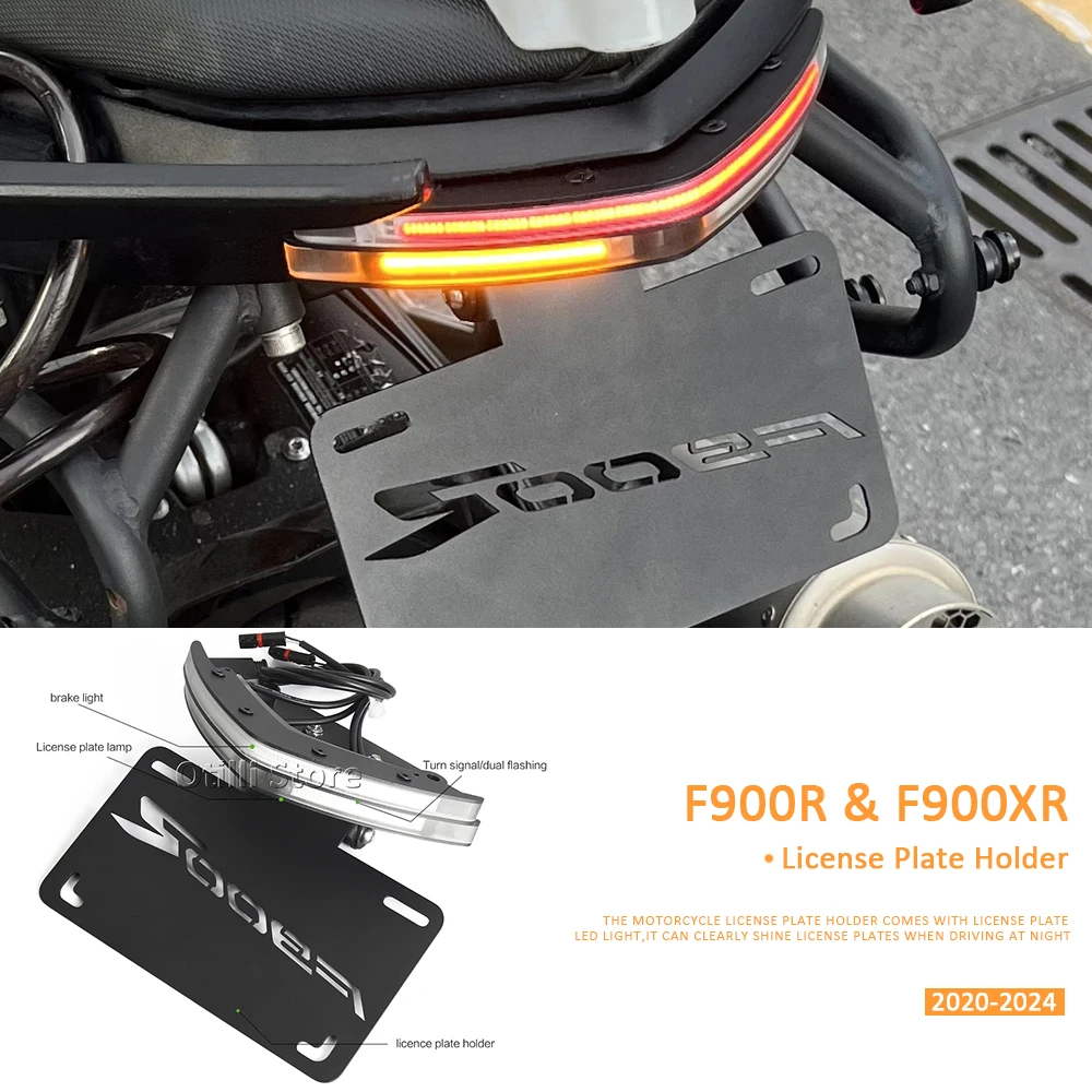 

F 900 R XR LED Tail Tidy Fender Eliminator For BMW F900R F900XR Motorcycle License Plate Holder Number Plate Light Turn Signal