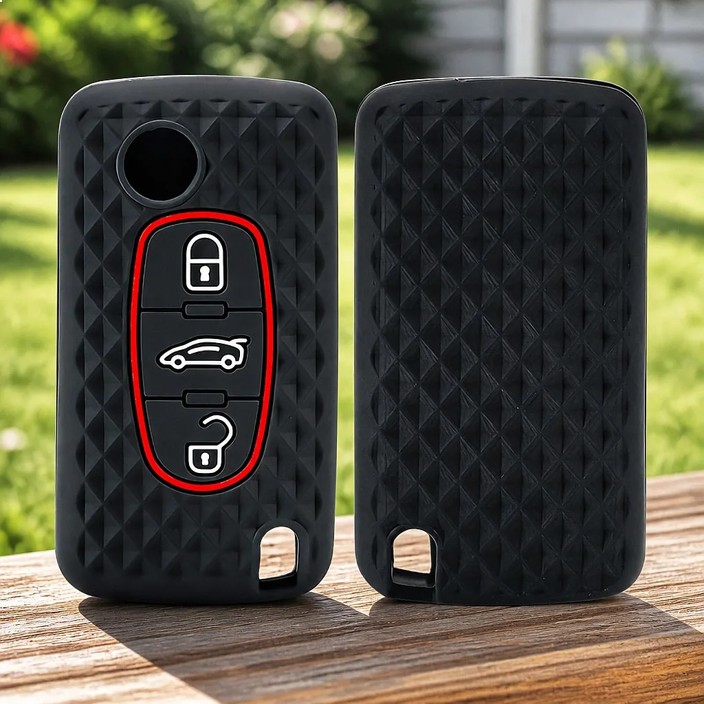 3 Button Silicone Car Key Ring Cover Case Holder For Peugeot 206 308 3008 Expert Partner Citroen C3 Pluriel Picasso Berlingo