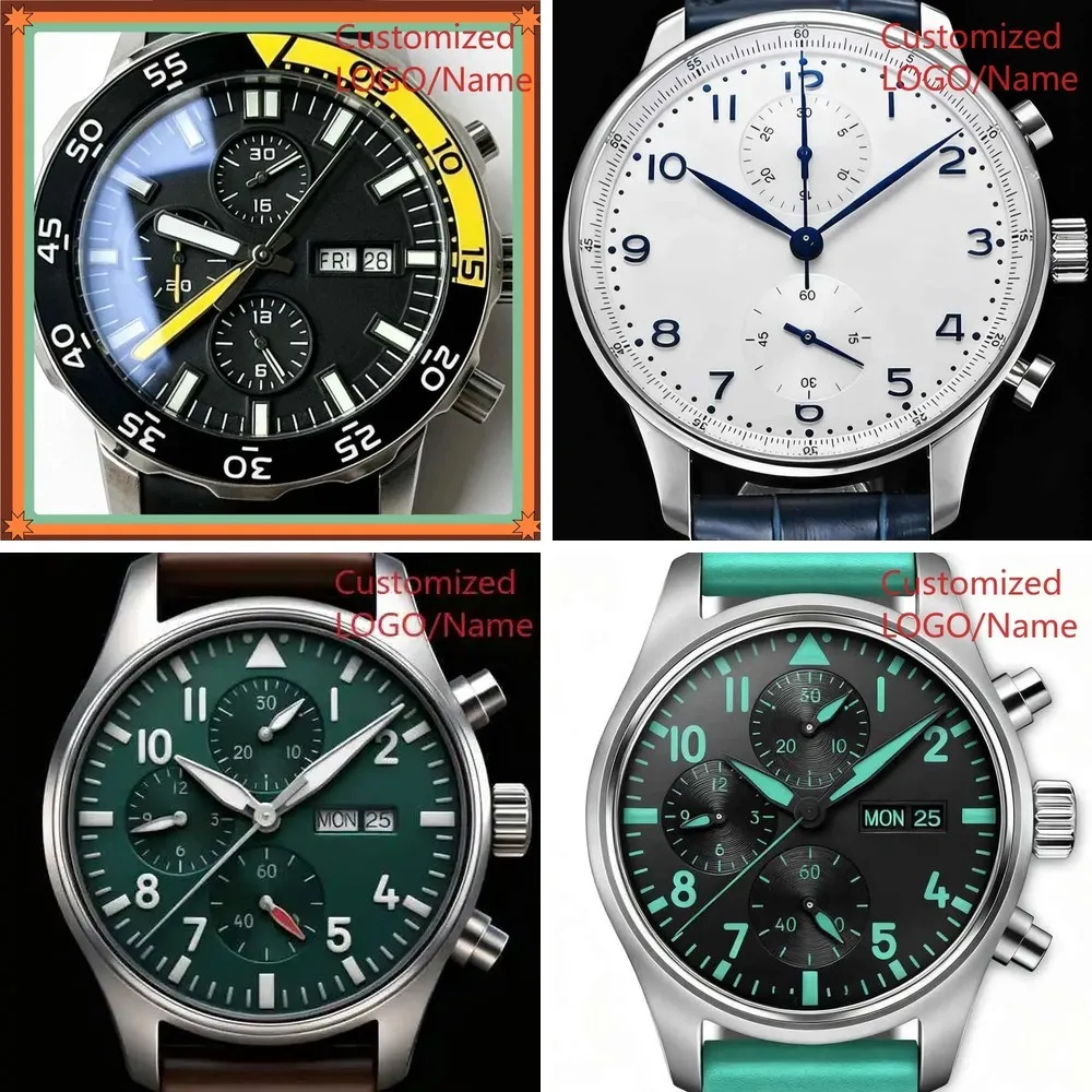 

Moq 5 units wholesale price custom logo high quality luxury watch Men 41mm 904L Steel Quartz Mechanical Movement