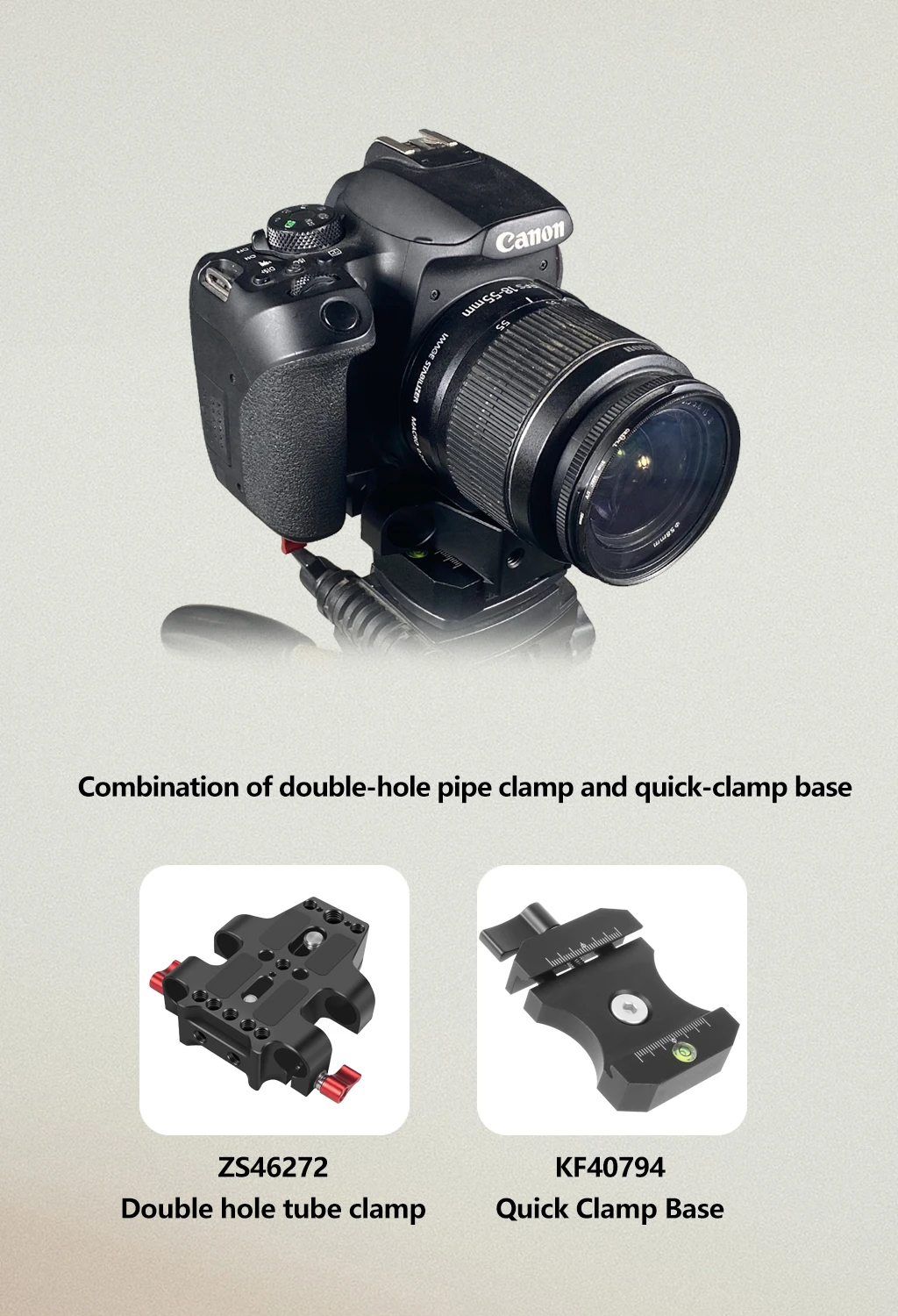 Universal Kamera Grundplatte Schulter Rig 15mm Stange Clamp Quick Release Adapter für Sony DSLR Käfig Vlog Schulter Unterstützung System – Detail 31