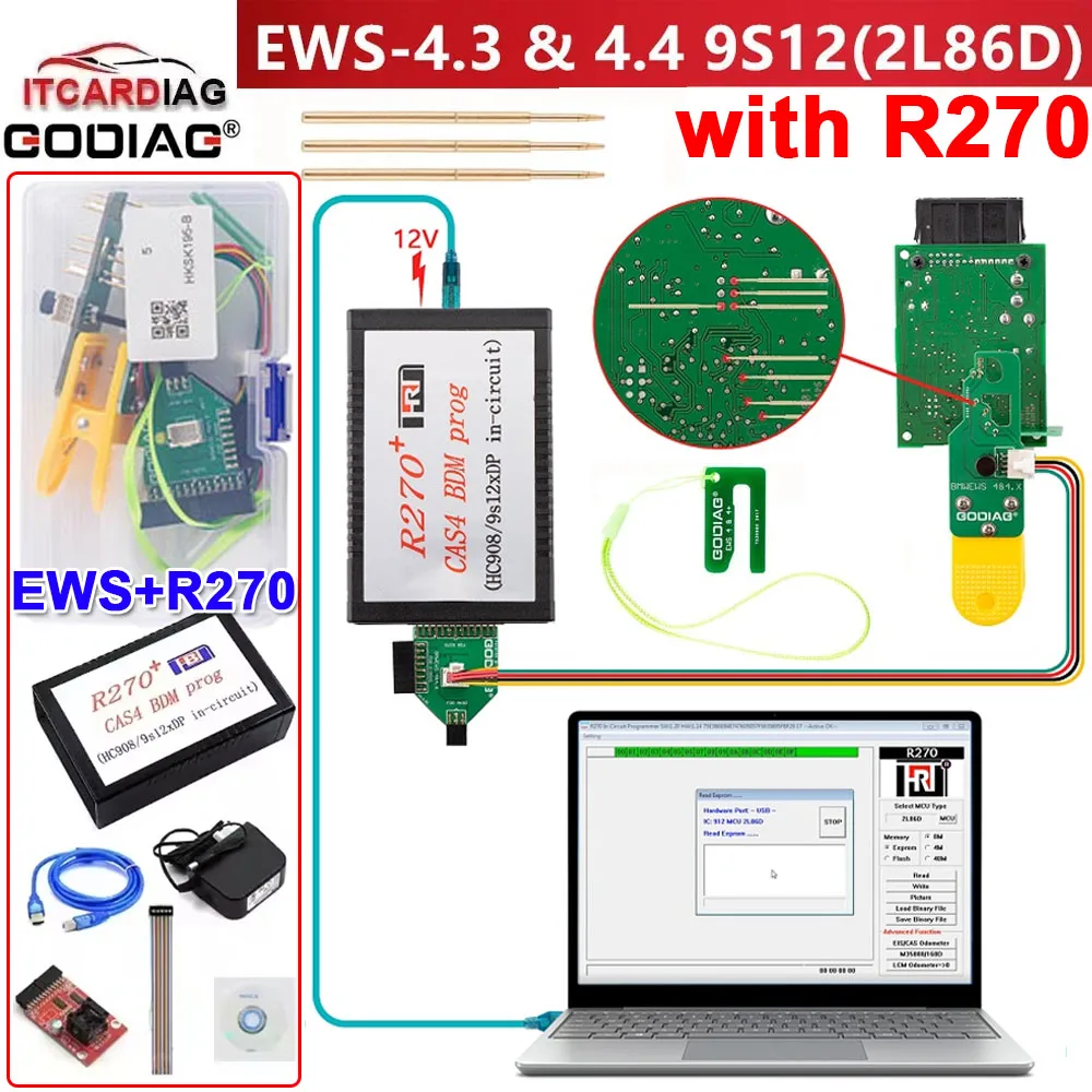 godiag-for-bmw-ews-43-44-9s12-2l86d-clip-adapter-with-ak90-r270-programmer-for-bmw-read-write-data-dump-for-xprog-m
