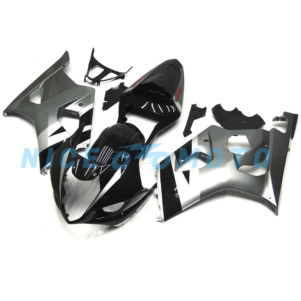 100% Fit fairings kit for SUZUKI GSXR1000 2003 2004 K3 GSXR 1000 03 04 GSX-R1000 full fairing silvery black body kit