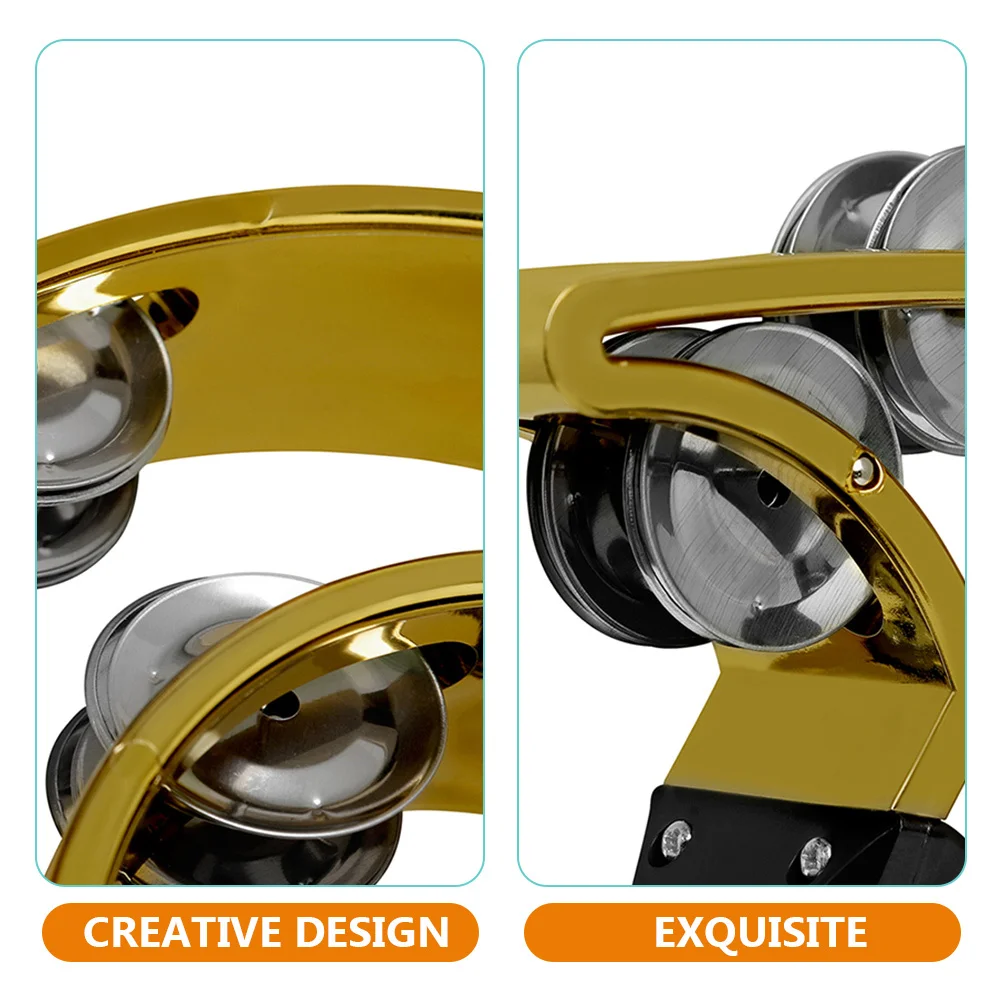 جرس يدوي على شكل صف مزدوج لفرقة حفلات الإيقاع الموسيقية للبالغين Ktv الفصول الدراسية يستخدم الدف ذو الصف المزدوج