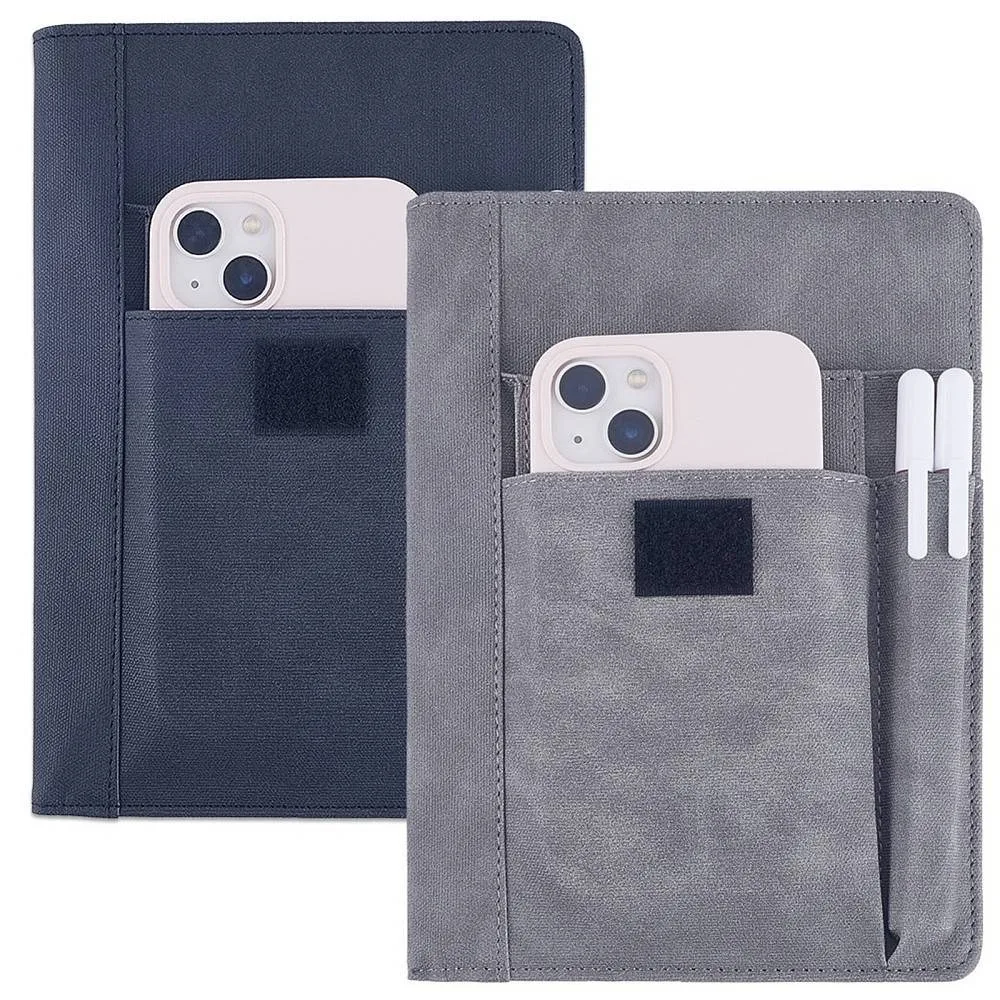 2Pcs 2 Color PU Leather Book Cover Notebook Wraps Rectangle Mixed Color 217x155x19mm 1pc/color