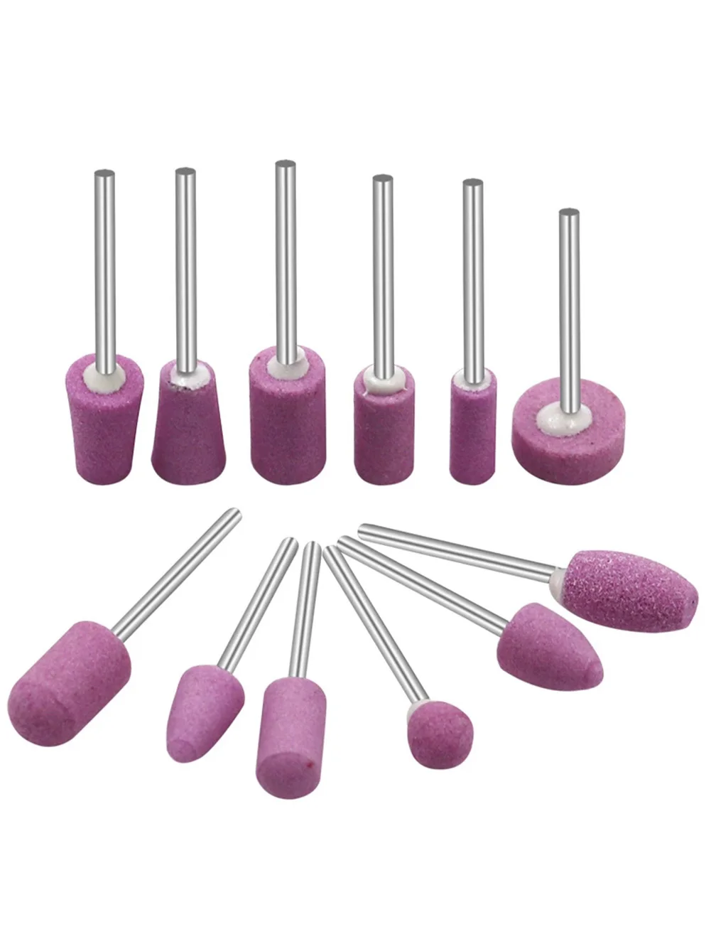 12PCS Set Abrasive Stones Nail Polishing Manicure Polisher for Rotary Tool Grinding Stone Dead Skin Removing Tool