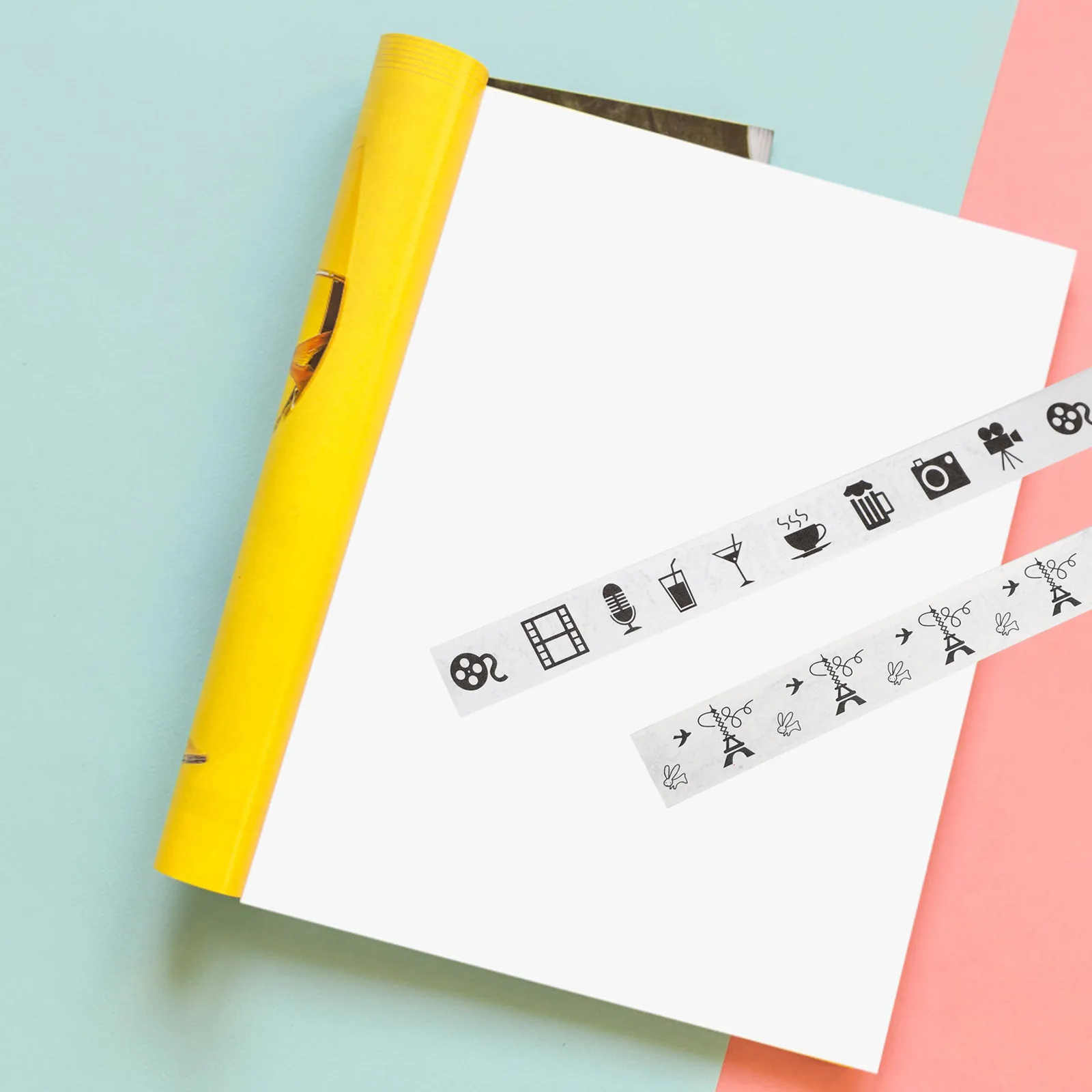 10 لفات من شريط اشي العتيق المزخرف لدفاتر القصاصات وألبومات الصور DIY لوازم الحرف اليدوية