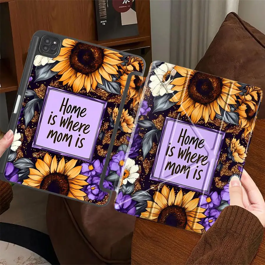 

Cartoon Sunflower Tablet Case For iPad Pro 2025 Mini 6 7 Pro 11th 10th 9th 8th 7th 12.9inch Air 4 5 M3 M2 M4 11inch Holder Cover