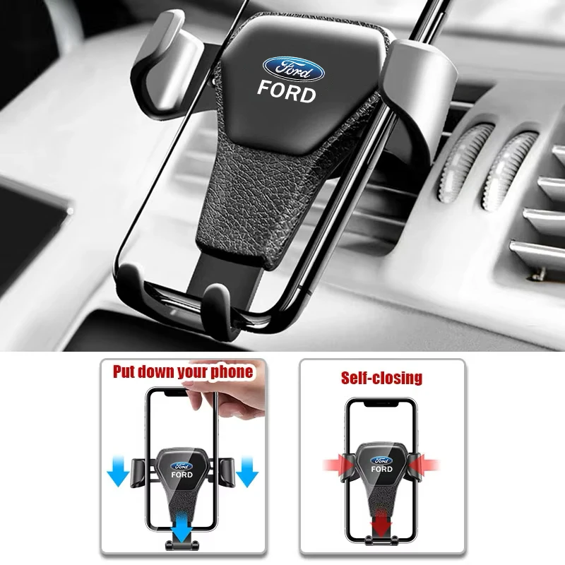 Gravity Car Phone Holder Air Vent GPS Stand Accessories For Ford Focus mk2 mk3 Fiesta mk7 Ranger Mondeo mk4 S-MAX Kuga Taurus