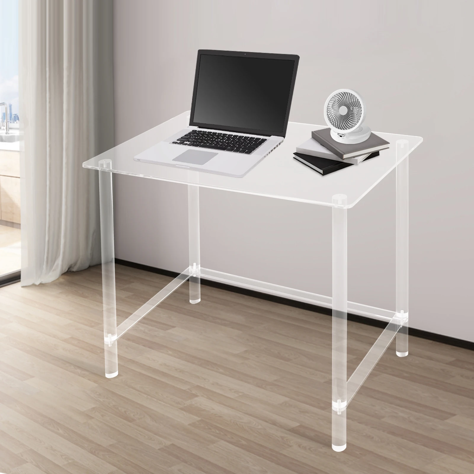 

Акриловый стол Прозрачный офисный стол для небольших помещений Современный компьютерный стол Акриловая резка Полировка Отдельностоящий