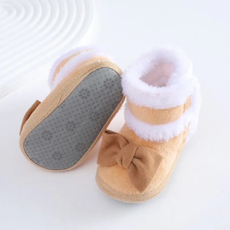 Winter Autumn Baby Shoes Girl 0-15 Months Newborn Baby Fur Warm Snow Boots Toddler Boys Soft Sole First walker 1 Year