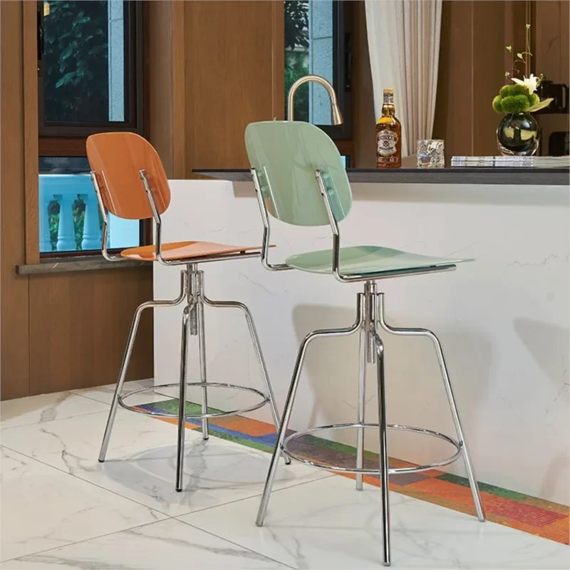 Nordic Bar Chair Simple Lift Home Creative High Chair Bar Stool Cafe Leisure High Stool  Bar Stool for Kitchen Furniture