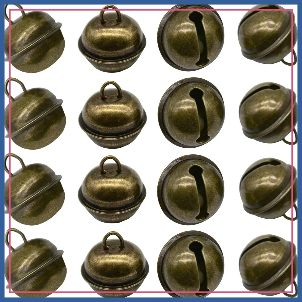 

20 PCS Vintage Jingle Bell 1 Inch Antique Tone Copper Bell for Pet Dog Cat Pendants Christmas Tree Decoration